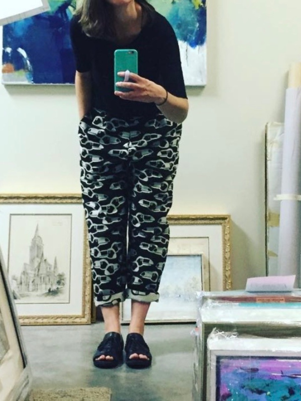 Henrik Vibskov Toucan print High-Waisted Pants - Picture 2 of 7